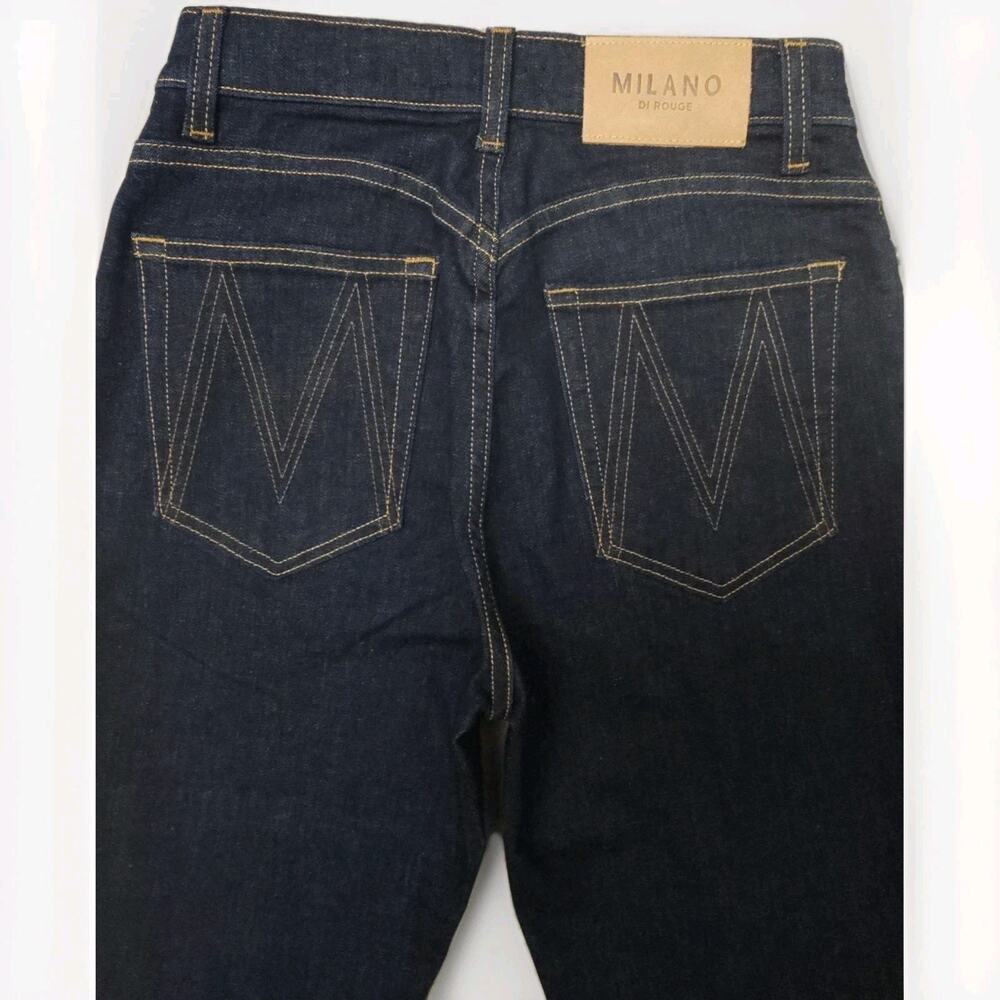 Milano Di Rouge Women's Logo Denim Jeans Indigo Size 29 - Picture 5 of 9